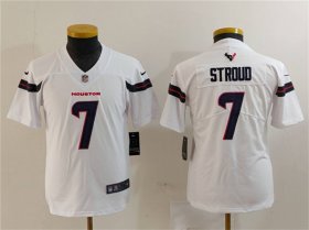 Cheap Youth Houston Texans #7 C.J. Stroud White Vapor Untouchable Limited Stitched Jersey