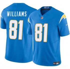 Cheap Men\'s Los Angeles Chargers #81 Mike Williams Blue 2025 F.U.S.E. Vapor Limited Football Stitched Jersey