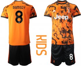 Wholesale Cheap Youth 2020-2021 club Juventus away orange 8 Soccer Jerseys