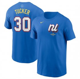 Cheap Men\'s National League #30 Kyle Tucker Royal 2025 All-Star Edition Name & Number T-Shirt