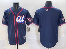 Cheap Men\'s American League Tampa Bay Rays Blank Navy 2025 All-Star Edition Limited Stitched Baseball Jersey