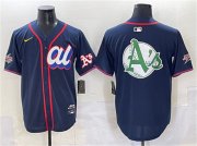 Cheap Men's American League Oakland Athletics Team Big Logo Navy 2025 All-Star Edition Limited Stitched Baseball Jersey