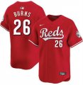 Men's Cincinnati Reds #26 Chase Burns Red Limited Stitched Baseball Jersey Cheap Wholesale