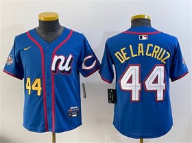 Cheap Women\'s National League #44 Elly De La Cruz Blue 2025 All-Star Edition Limited Stitched Baseball Jersey(Run Small)