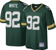 Men's Green Bay Packers #92 Reggie White Mitchell & Ness 1996 Throwback Green Jersey Cheap Wholesale