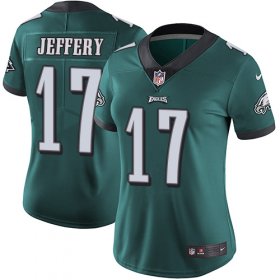 Wholesale Cheap Nike Eagles #17 Alshon Jeffery Midnight Green Team Color Women\'s Stitched NFL Vapor Untouchable Limited Jersey
