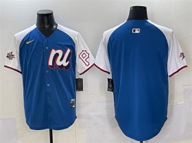 Men\'s National League Pittsburgh Pirates Blank Blue Alternate 2025 All-Star Edition Limited Stitched Baseball Jersey Cheap Wholesale