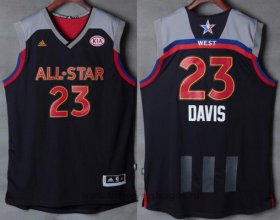 Wholesale Cheap Men\'s Western Conference Orleans Pelicans #23 Anthony Davis adidas Black Charcoal 2017 NBA All-Star Game Swingman Jersey