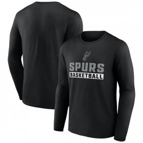 Men\'s San Antonio Spurs Black Let\'s Go Long Sleeve T-Shirt