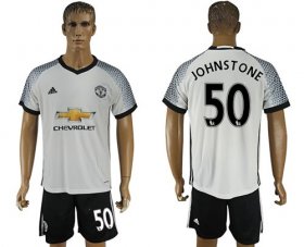Wholesale Cheap Manchester United #50 Johnstone White Soccer Club Jersey