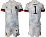 Wholesale Cheap Men 2021 European Cup Belgium away white 1 Soccer Jersey
