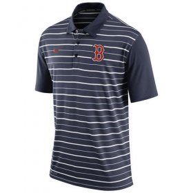 Wholesale Cheap Men\'s Boston Red Sox Nike Navy Dri-FIT Stripe Polo