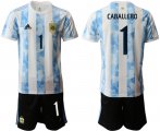 Wholesale Cheap Men 2020-2021 Season National team Argentina home white 1 Soccer Jersey