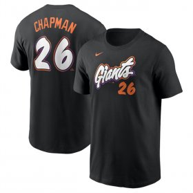 Cheap Men\'s San Francisco Giants #26 Matt Chapman Anthracite 2025 City Connect Fuse Name & Number T-Shirt