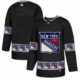 Cheap Men\'s New York Rangers Black Blank Team Logos Fashion Adidas Jersey