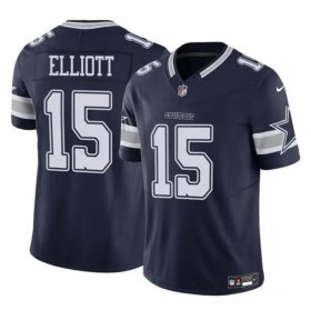 Cheap Men\'s Dallas Cowboys #15 Ezekiel Elliott Navy 2023 F.U.S.E Vapor Untouchable Limited Football Stitched Jersey