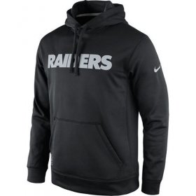 Wholesale Cheap Men\'s Las Vegas Raiders Nike Black KO Wordmark Performance Hoodie