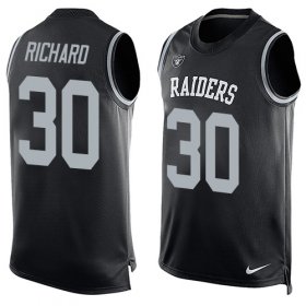 Wholesale Cheap Nike Raiders #30 Jalen Richard Black Team Color Men\'s Stitched NFL Limited Tank Top Jersey