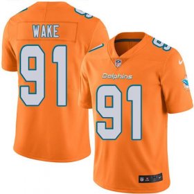 Wholesale Cheap Nike Dolphins #91 Cameron Wake Orange Youth Stitched NFL Limited Rush Jersey