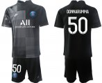 Wholesale Cheap Men 2021-2022 ClubParis Saint-Germainblack goalkeeper 50 Soccer Jersey