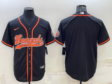 Wholesale Cheap Men's Cincinnati Bengals Blank Black With Patch Cool Base Stitched Baseball Jersey