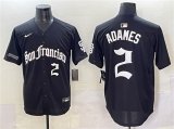 Cheap Men's San Francisco Giants #2 Willy Adames Black 'Gothic Fog Edition' Vapor Premier Limited Stitched Baseball Jersey