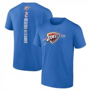 Men's Oklahoma City Thunder #2 Shai Gilgeous-Alexander Blue Playmaker Name & Number T-Shirt Cheap