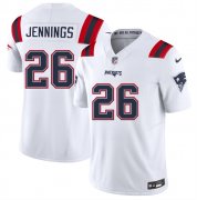 Men's New England Patriots #26 Terrell Jennings White 2025 F.U.S.E. Vapor Limited Stitched Jersey Cheap Wholesale