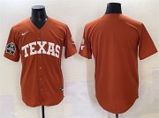 Cheap Men's Texas Longhorns Blank Orange 2025 World Series & SEC Patch Stitched Jersey