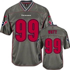 Wholesale Cheap Nike Texans #99 J.J. Watt Grey Men\'s Stitched NFL Elite Vapor Jersey