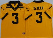 Cheap Men's Iowa Hawkeyes #3 Cooper DeJean Yellow 2025 Stitched Jersey