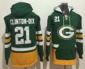 Wholesale Cheap Men\'s Green Bay Packers #21 Ha Ha Clinton-Dix NEW Green Pocket Stitched NFL Pullover Hoodie