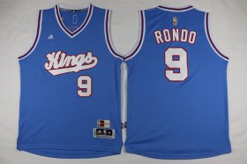 Wholesale Cheap Men\'s Sacramento Kings #9 Rajon Rondo Revolution 30 Swingman 2015-16 Blue Jersey
