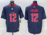 Cheap Men's Houston Texans #12 Nico Collins Navy 2nd Alternate F.U.S.E. Vapor Limited Football Stitched Jersey