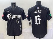 Men's Texas Rangers #6 Josh Jung Black Mexico 2025 Vapor Premier Limited Stitched Baseball Jersey Cheap