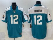 Men's Jacksonville Jaguars #12 Travis Hunter Teal White 2025 Draft F.U.S.E. Florida Patch Vapor Untouchable Football Stitched Jersey Cheap