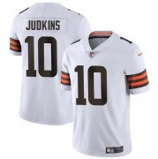 Cheap Men's Cleveland Browns #10 Quinshon Judkins White 2025 Vapor Limited Football Stitched Jersey