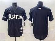 Men's Houston Astros Blank Black Gothic 'Houston Born Barrio Raised' Limited Stitched Baseball Jersey Cheap