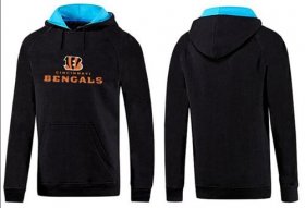 Wholesale Cheap Cincinnati Bengals Authentic Logo Pullover Hoodie Black & Blue