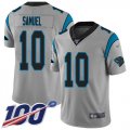 Wholesale Cheap Nike Panthers #10 Curtis Samuel Silver Men's Stitched NFL Limited Inverted Legend 100th Season Jersey