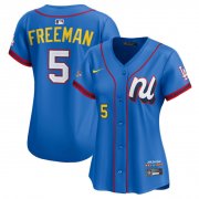 Cheap Women's National League #5 Freddie Freeman Blue 2025 All-Star Edition Limited Stitched Baseball Jersey(Run Small)