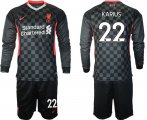 Wholesale Cheap Men 2021 Liverpool away long sleeves 22 soccer jerseys