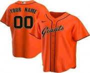 Cheap Men's San Francisco Giants Customized Orange Cool Base Jersey