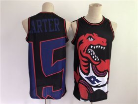 Wholesale Cheap Men\'s Toronto Raptors #15 Vince Carter Black Big Face Throwback Stitched Jersey