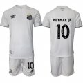 Cheap Men's Santos F.C. #10 Neymar Jr 25-26 White Home Soccer Jersey Suit