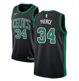 Cheap Men\'s Boston Celtics #34 Paul Pierce Black Statement Edition Stitched Basketball Jersey