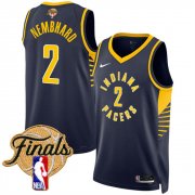 Men's Indiana Pacers #2 Andrew Nembhard Navy 2025 Finals Icon Edition Stitched Basketball Jersey Cheap