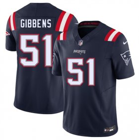 Men\'s New England Patriots #51 Jack Gibbens Navy 2025 F.U.S.E. Vapor Limited Football Stitched Jersey Cheap