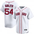 Men's Boston Red Sox #54 Lucas Giolito White 2024 Home Limited Stitched Baseball Jersey