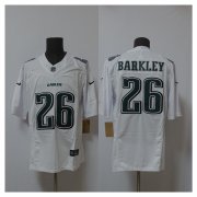 Men's Philadelphia Eagles #26 Saquon Barkley White 2024 F.U.S.E. Vapor Untouchable Limited Throwback Football Stitched Jersey Cheap Wholesale